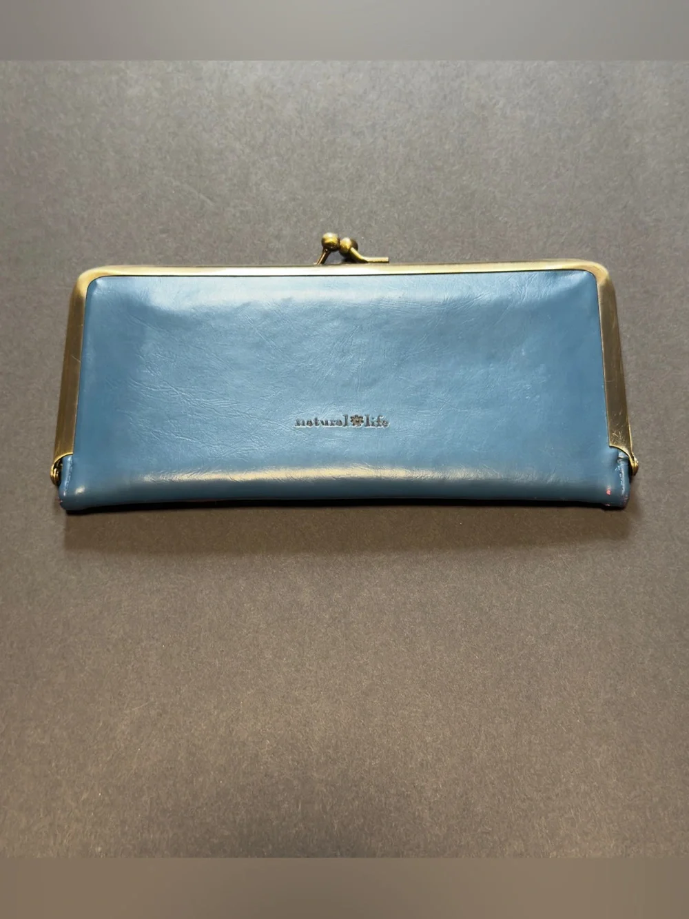 Life Is Good Love Birds Kiss Lock Clutch Checkbook Wallet Boho Blue